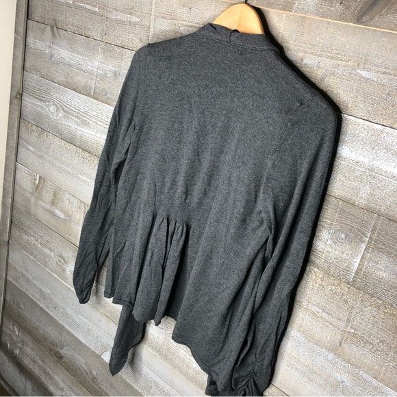 INC International Concepts grey open front cardigan sweater - Picture 3 of 3